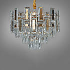 Сучасна кришталева люстра на 7 ламп Е14 колір каркасу золотий D-3129/400SGD, фото 3