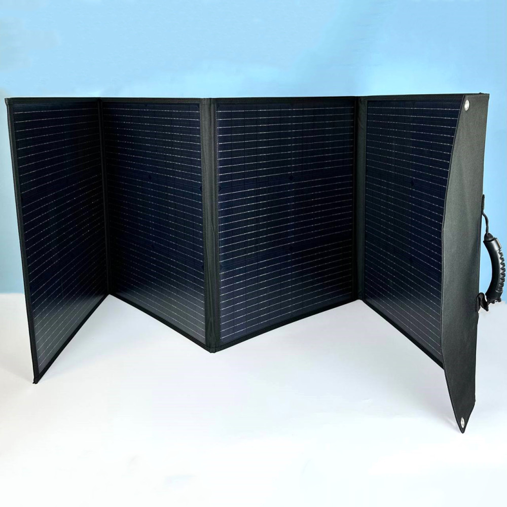 Сонячний зарядний пристрій 200W (ETFE) портативна розкладна панель XRYG-540-3 Чорний