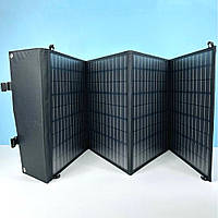 Сонячний зарядний пристрій L1 100W портативна панель розкладна 160*43 см Чорний