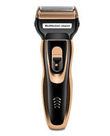 Чоловічий набір Geemy GM-595 3в1 для догляду за волоссям, бородою, триммер для носа, бритва, 3 насадки, фото 3