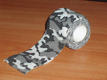 Стрічка SNOW CAMO (брудний сніг) Army CAMOUFLAGE тактична камуфляжна самоклейка для маскування засидка