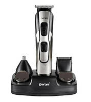 Чоловічий набір Geemy GM-592 10 в 1 для догляду за волоссям, бородою, триммер для носа, тіла, 8 насадок, фото 2