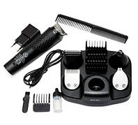 Чоловічий набір Geemy GM-592 10 в 1 для догляду за волоссям, бородою, триммер для носа, тіла, 8 насадок, фото 4