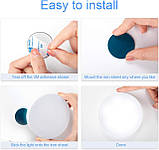 Світильник Ferswe Dimmable Touch Lights, світлодіодні нічні вогні з великою батареєю 1000 мАч, що перезаряджаються, Stick on Light, фото 4