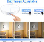 Світильник Ferswe Dimmable Touch Lights, світлодіодні нічні вогні з великою батареєю 1000 мАч, що перезаряджаються, Stick on Light, фото 5