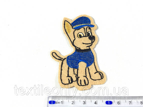 Нашивка Щенячий патруль Гончик Чейз 54х80 мм, фото 1