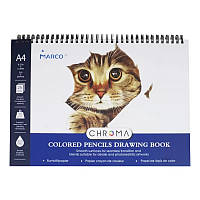 Альбом для малювання А4 25 аркушів спіраль 300 г/м2 Marco Chroma 1073-25CBB, 937192