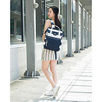 Рюкзак сумка водонепроникна HIMAWARI ABCD D blue з USB, фото 2