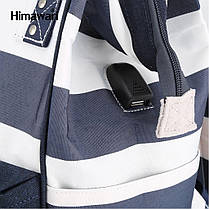 Рюкзак сумка водонепроникна HIMAWARI ABCD D blue з USB, фото 3