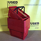 Кошик покупця пластиковий, вживаний, на 22 літри, колір: червоний. Польща, фото 4