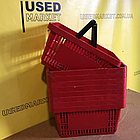 Кошик покупця пластиковий, вживаний, на 22 літри, колір: червоний. Польща, фото 7