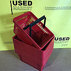 Кошик покупця пластиковий, вживаний, на 22 літри, колір: червоний. Польща, фото 6