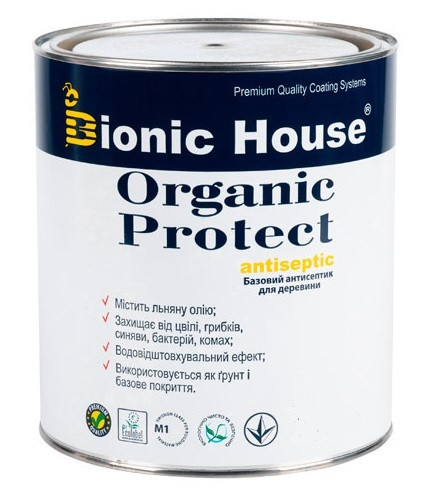 Грунтовка-антисептик для дерева "Organic Protect" 1л