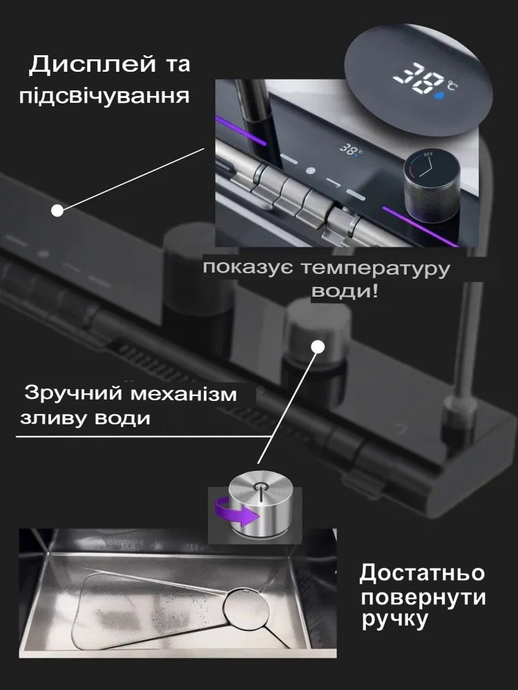 Кухонна мийка SP7545LB - фото 3