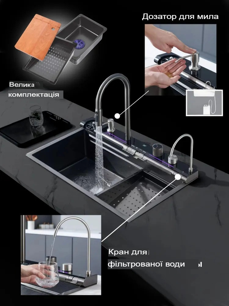 Кухонна мийка SP7545LB - фото 4