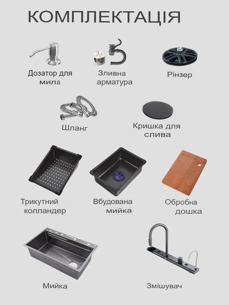 Кухонна мийка SP7545LB - фото 7