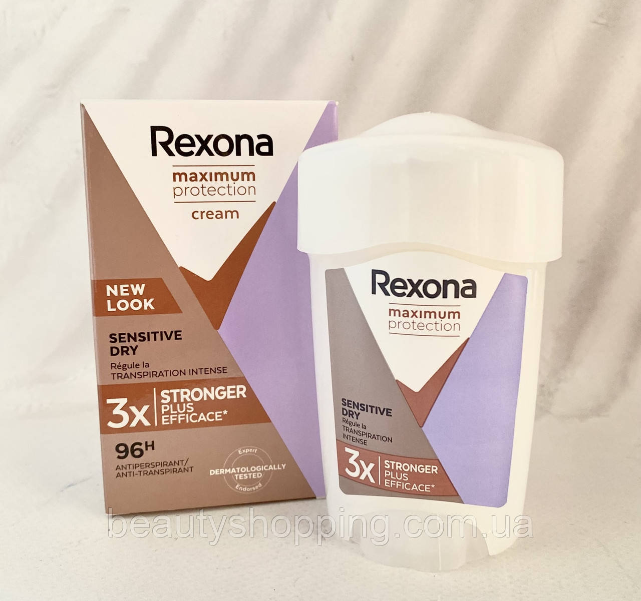 Rexona Sensetive Dry cream Maximum protect 3x кремовий антиперспирант для жінок