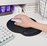 Килимок для миші з підтримкою зап'ястя 230*215*3мм HOCO GM30 Чорний, фото 7