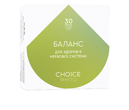 Баланс Антистресовий комплекс, для нервової системи, Choice Phyto, Чойс, 30 капсул, Made in Ukraine