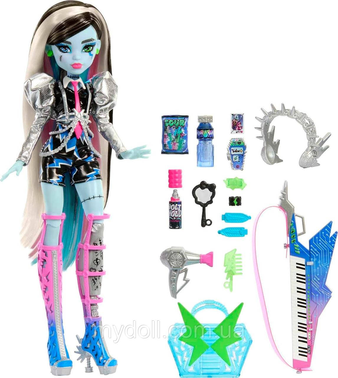 Лялька Монстер Хай Френкі Штейн Monster High Frankie Stein Amped Up Rockstar HNF84 Mattel Оригінал
