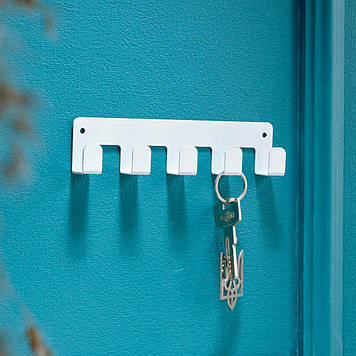 Ключниця настінна металева 22*4 см на 5 гачків Планка