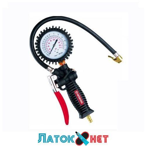 Пістолет для накачування шин із манометром професійний PT-0510 Intertool, фото 1