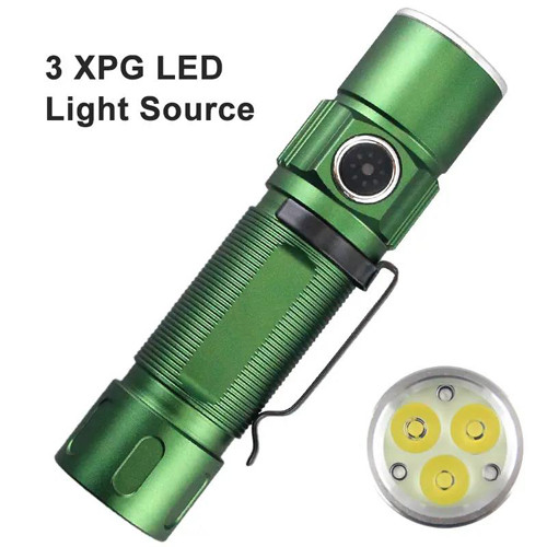 Ліхтар A05-3XPG Power Bank Li-Ion акумулятор. індикація заряду ЗУ Type-C Box