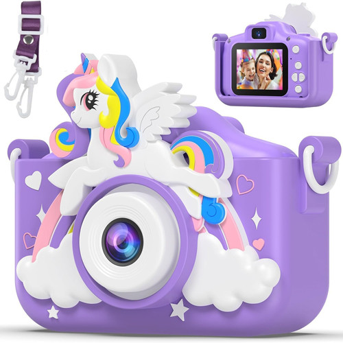 Фотоапарат дитячий цифровий фотокамера для малюків 20Мп X2A Unicorn premium фіолетовий