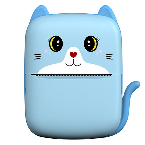 Дитячий термопринтер A8 Cat printer blue bluetooth ЗУ Type-C