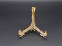 Підставка під декоративну тарілку з фанери розмірами 102х78 мм, колір світле дерево, без покриття / Підставка під декоративну