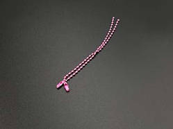 Ланцюжок кульковий металевий 110 мм розовий колір 2,4 мм для декорування та рукоділля / Ланцюжок кульковий металевий 110 мм