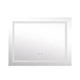 Дзеркало Lidz Kubis 1000х800 з LED-підсвічуванням Touch, з антизапотіванням, з димером, рег. яскравості, фото 3