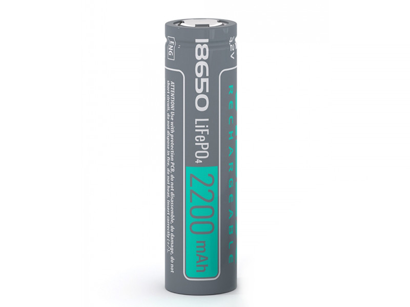 Акумулятор Videx LiFePO4 18650 без захисту 2200 mAh 1 шт