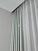 Комплект штор блекаут flat №19 біло-сірі, матові однотонні Blackout 2 штори, фото 3