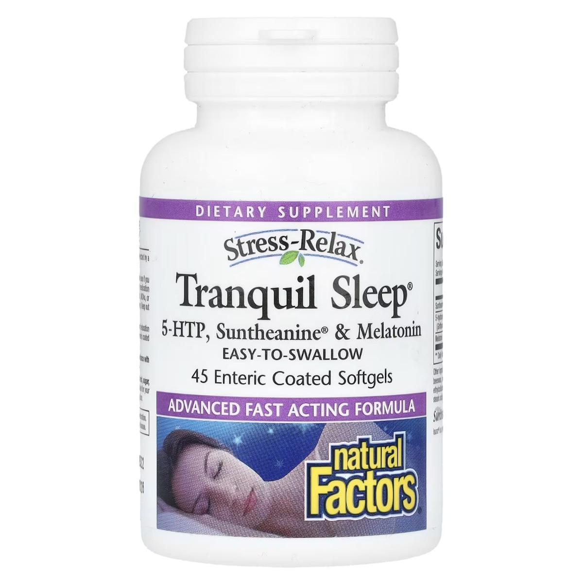 Спокійний сон, Stress-Relax, Tranquil Sleep, Natural Factors, 45 гелевих капсул
