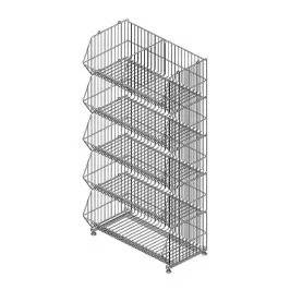 Стійки та стелажі з накопичувальними кошиками