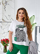 Стильний жіночий костюм, тканина "Льон" 48, 50, 52, 54 розмір 48, фото 2