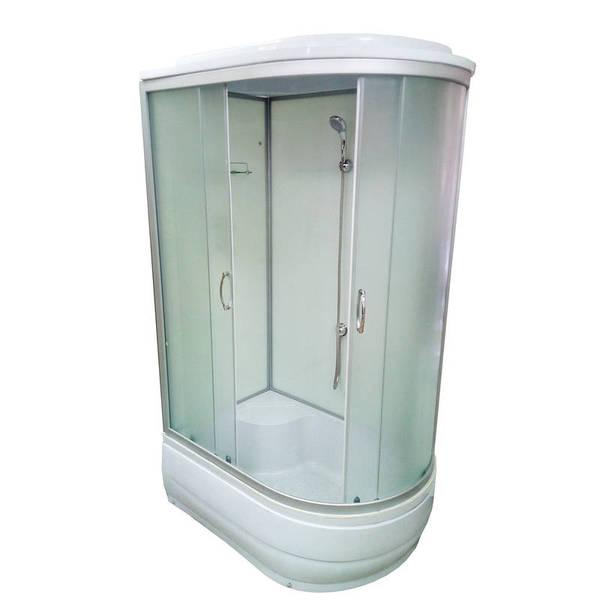 Душовий бокс Atlantis AKL 120P ECO XL 120х80х225 см на глибокому піддоні лівий матове скло розсувні двері