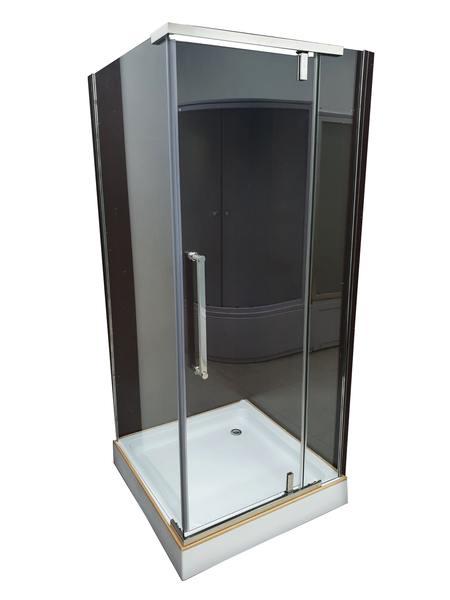 Душова кабіна Veronis KN8 07 90х90х204 см на низькому піддоні прозоре скло розпашні двері