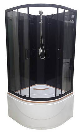 Душовий бокс VERONIS BKV1 06 90x90х193 см на глибокому піддоні без даху прозоре скло розсувні двері, фото 1