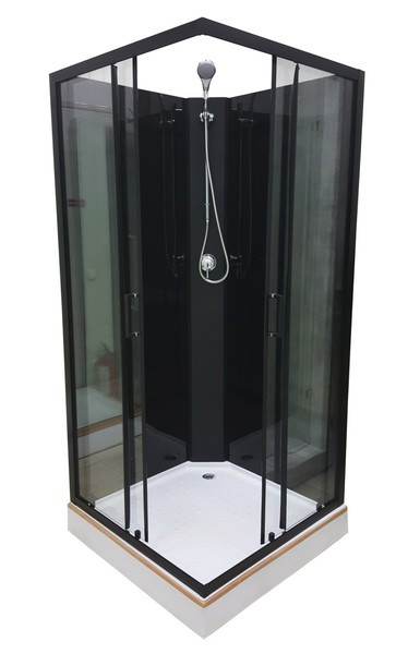 Душовий бокс VERONIS BKN 1 08 90х90х193 см на низькому піддоні без даху прозоре скло розсувні двері