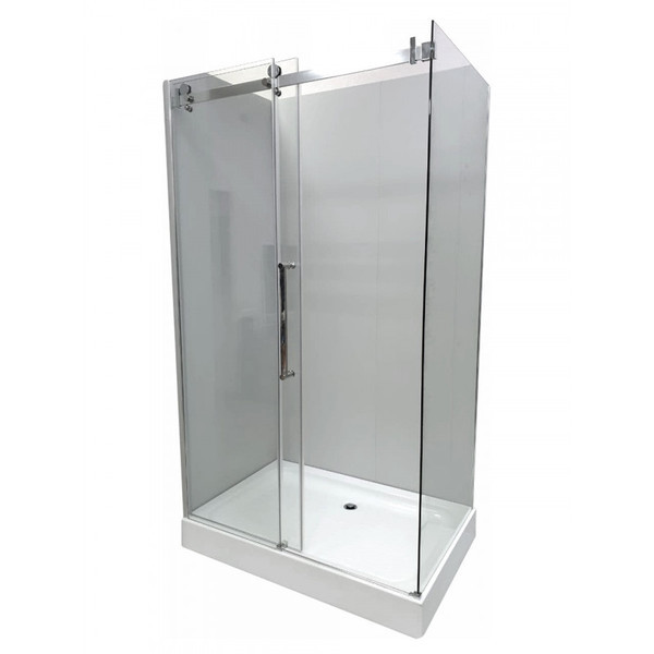 Душова кабіна VERONIS KN 8 18 18 120х80х204 см на низькому піддоні хром прозоре скло розсувні двері
