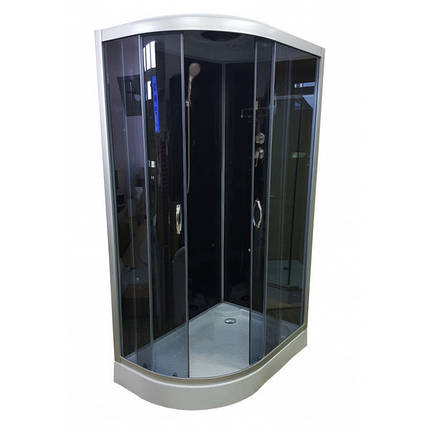 Душовий бокс Atlantis AKL 120P T ECO GR 120х80х225 см на низькому піддоні тоноване скло розсувні двері, фото 1