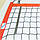 Сітка волейбольна пляжна без-вузлова «Євро Еліт», сітка для пляжного волейболу, чорно-помаранчева, фото 5
