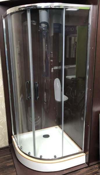 Душова кабіна Veronis KN3 100х100х190 см без піддону прозоре скло розсувні двері