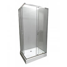 Душова кабіна Veronis FLEX 7 14 100х80х190 см без піддону прозоре скло розсувні двері, фото 3