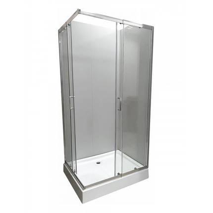 Душова кабіна Veronis FLEX7 15 120х100х190 см без піддону прозоре скло розсувні двері, фото 1