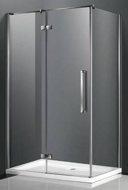 Душова кабіна ARTEX ST 110 08 110х80х192 см без піддона хром прозоре скло без піддону розпашні двері, фото 1