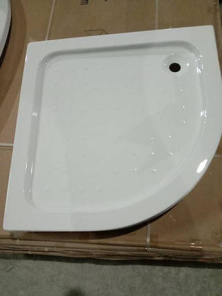 Душовий піддон Veronis Kaiser 90х90х15 см напівкруглий білий акриловий, фото 2