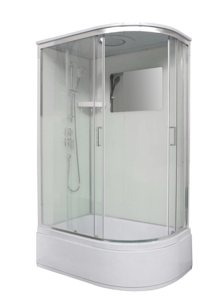 Душовий бокс VERONIS BV 3 120 L 120х80х220 см на глибокому піддоні асиметричний прозоре скло